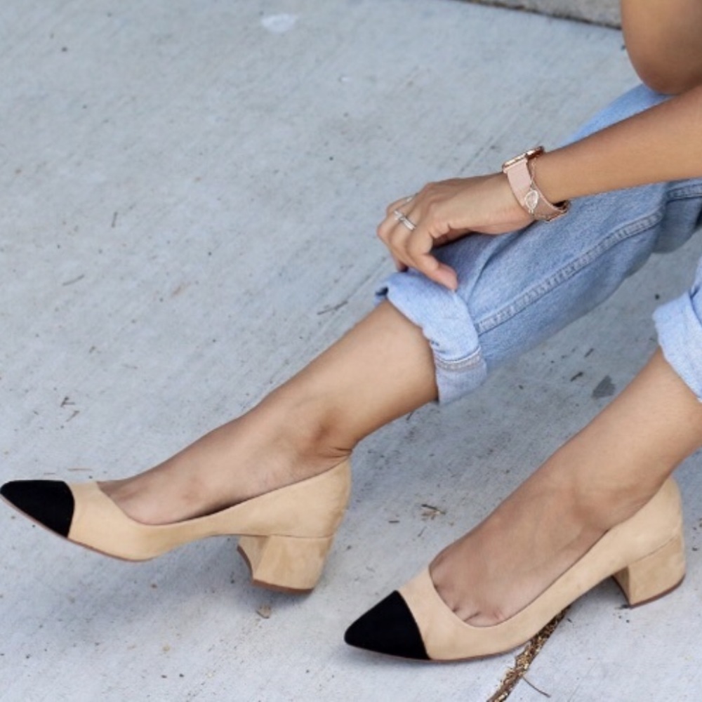 Zara cap toe heels